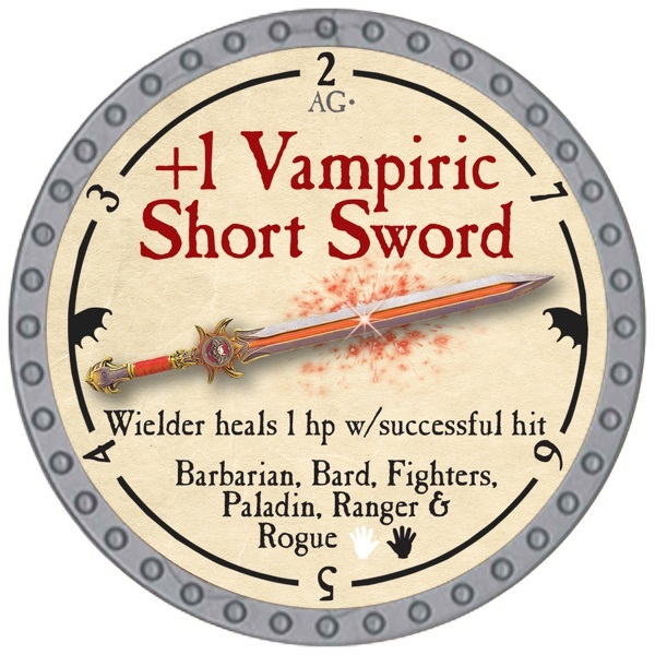 +1 Vampiric Short Sword - 2026 (Platinum)