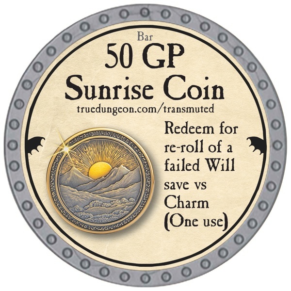 50 GP Sunrise Coin - 2026 (Platinum)
