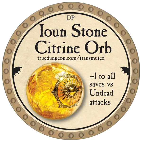 Ioun Stone Citrine Orb - 2026 (Gold)